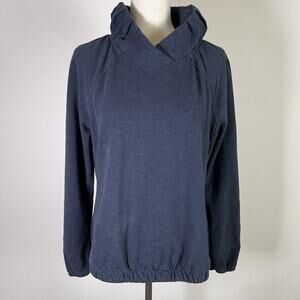 Lululemon Mock Neck Sweatshirt Women's 10 Navy Pullover Workout Athletic Lounge